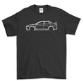 Mitsubishi Lancer Evolution 10 Outline T-Shirt-Beklædning-Mitsubishi-Sort-S-Garage Culture Shop- garage - man cave - merchandise