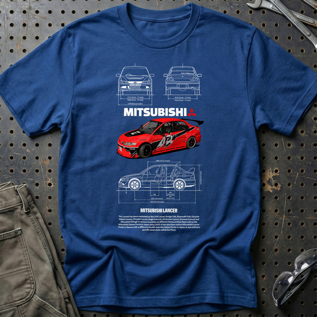 
Mitsubishi Lancer T-Shirt – Blå Royal