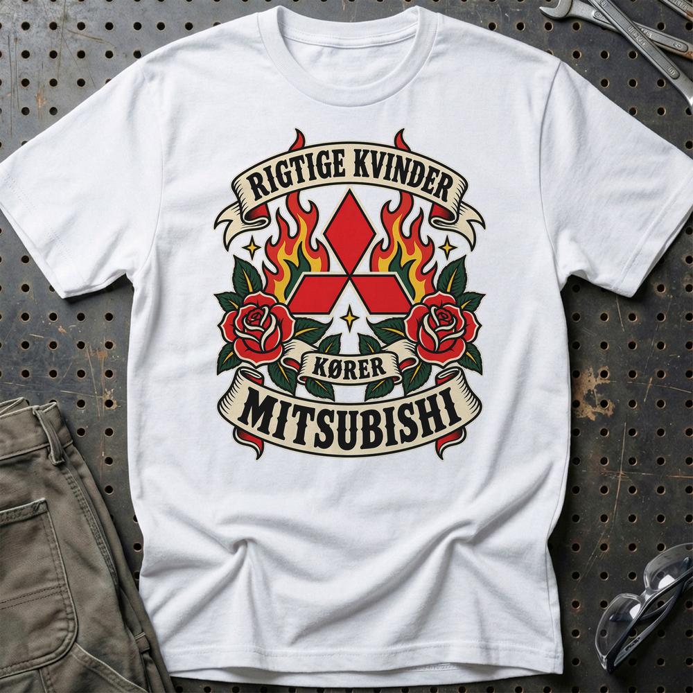 
Produktbillede af Mitsubishi Rigtige Kvinder Kører – Roser og Flammer T-Shirt