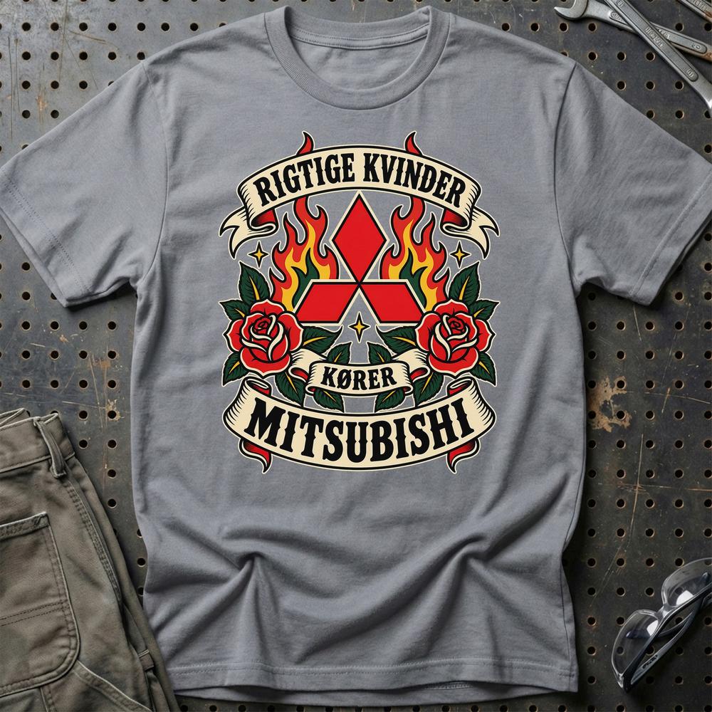 
Produktbillede af Mitsubishi Rigtige Kvinder Kører – Roser og Flammer T-Shirt