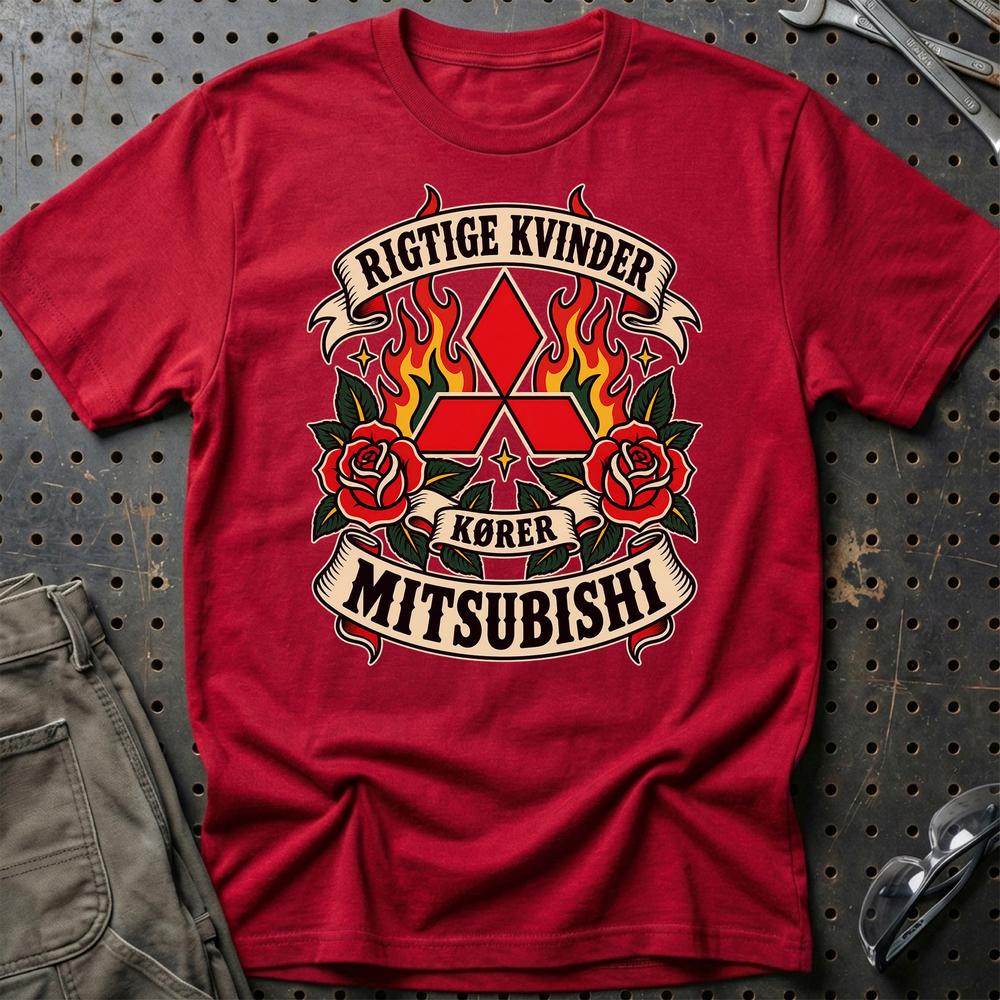 
Produktbillede af Mitsubishi Rigtige Kvinder Kører – Roser og Flammer T-Shirt