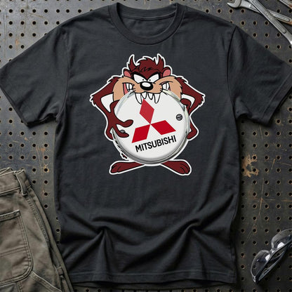 Mitsubishi TAZ Unisex T-Shirt , Bomuld-Beklædning-Mitsubishi-Sort-S-Garage Culture Shop- garage - man cave - merchandise