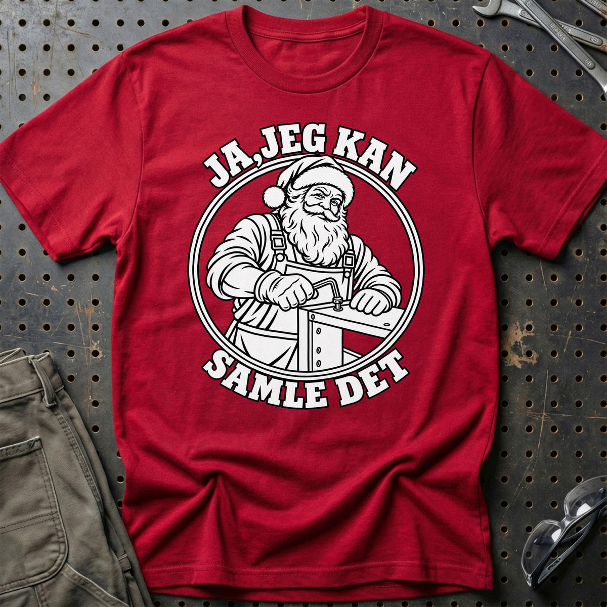 
Møbelmontør – Santa Kan Det – Jul T-Shirt – Rød