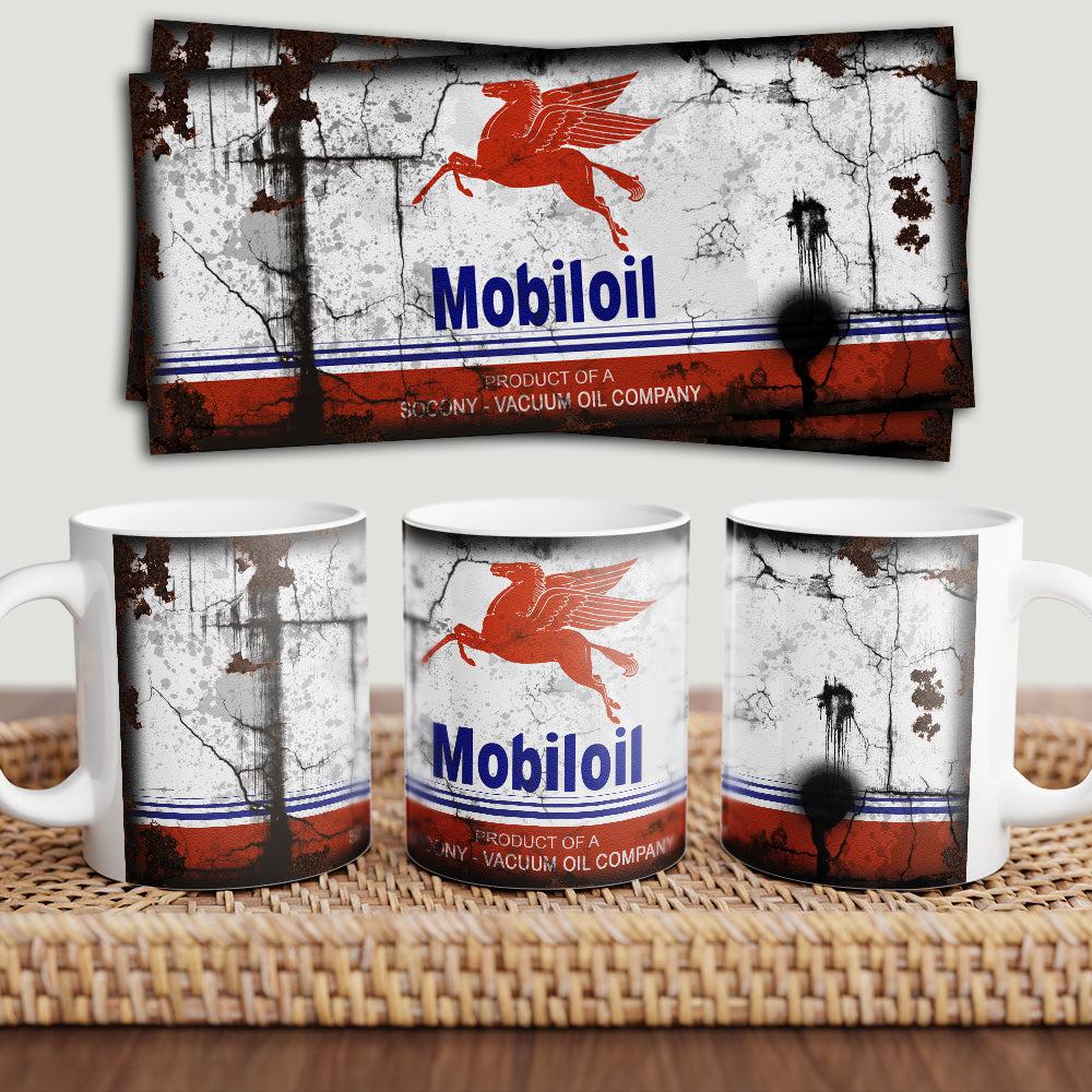 Mobiloil Motorolie Keramisk Krus-Krus-Motorolie-Garage Culture Shop- garage - man cave - merchandise