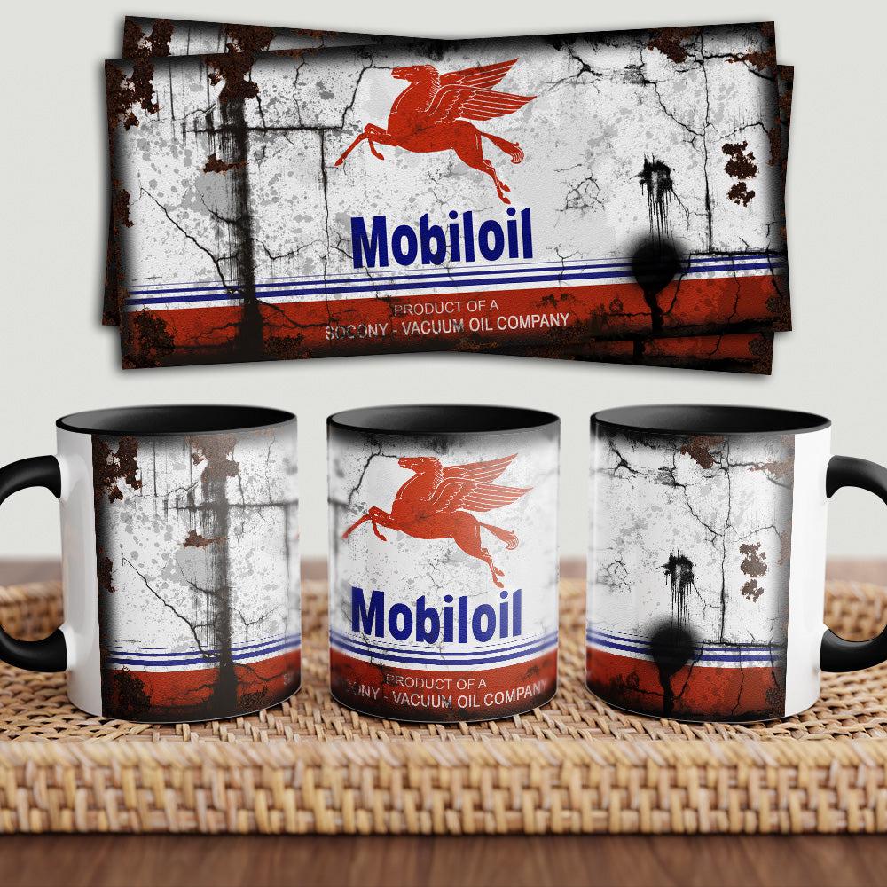 Mobiloil "To Toner" Vintage Keramisk Krus-Krus-Motoroil-Garage Culture Shop- garage - man cave - merchandise