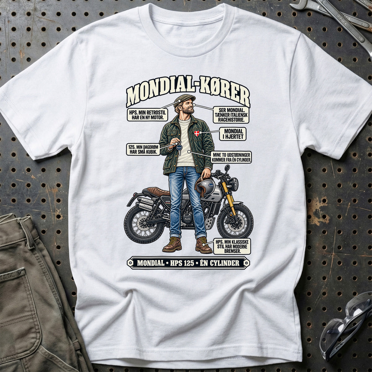 
Mondial-Kører T-Shirt – Hvid
