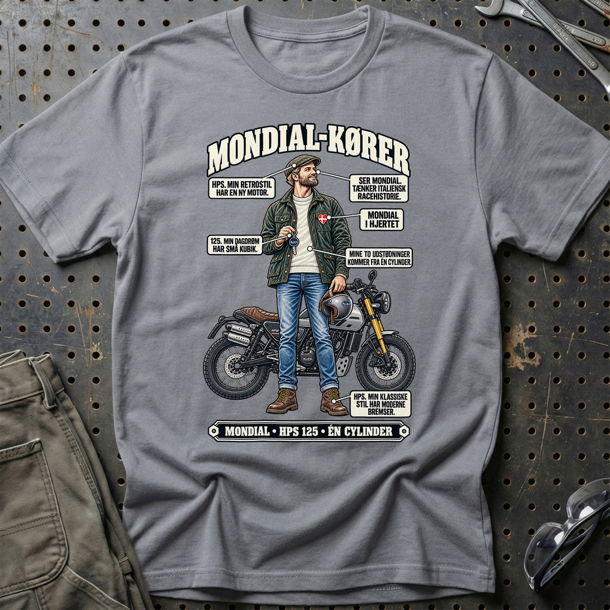 
Mondial-Kører T-Shirt – Grå Sport