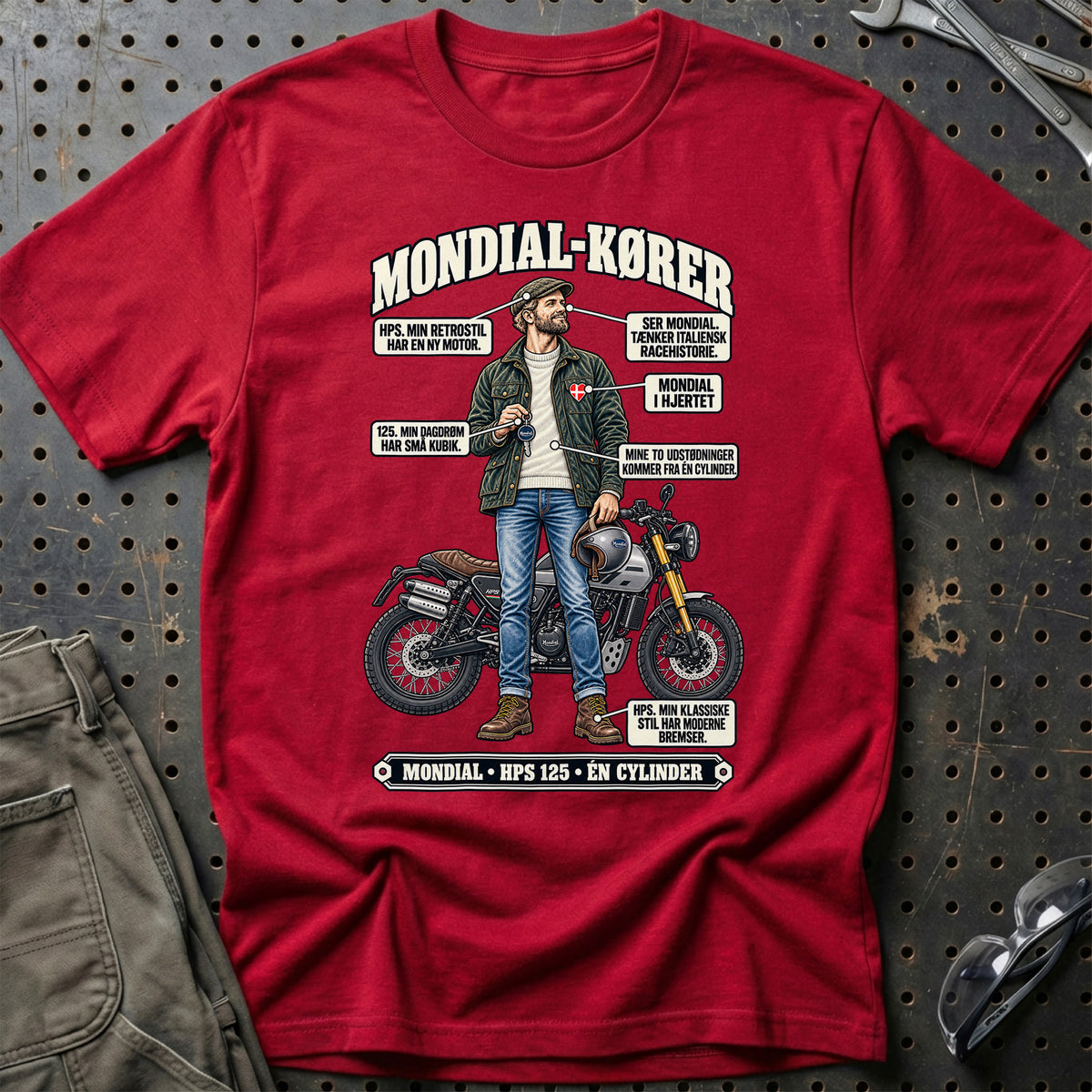 
Mondial-Kører T-Shirt – Rød
