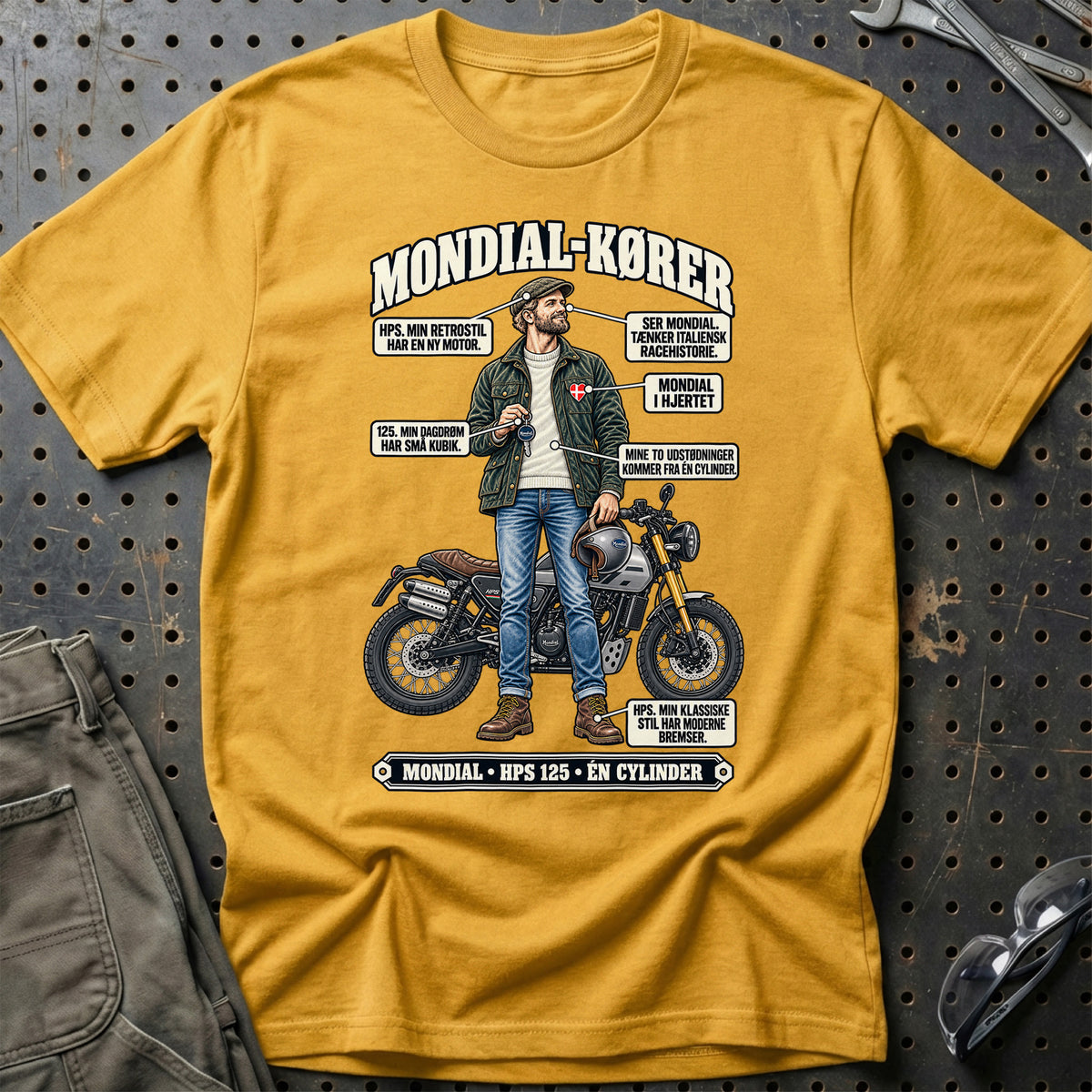 
Mondial-Kører T-Shirt – Guld