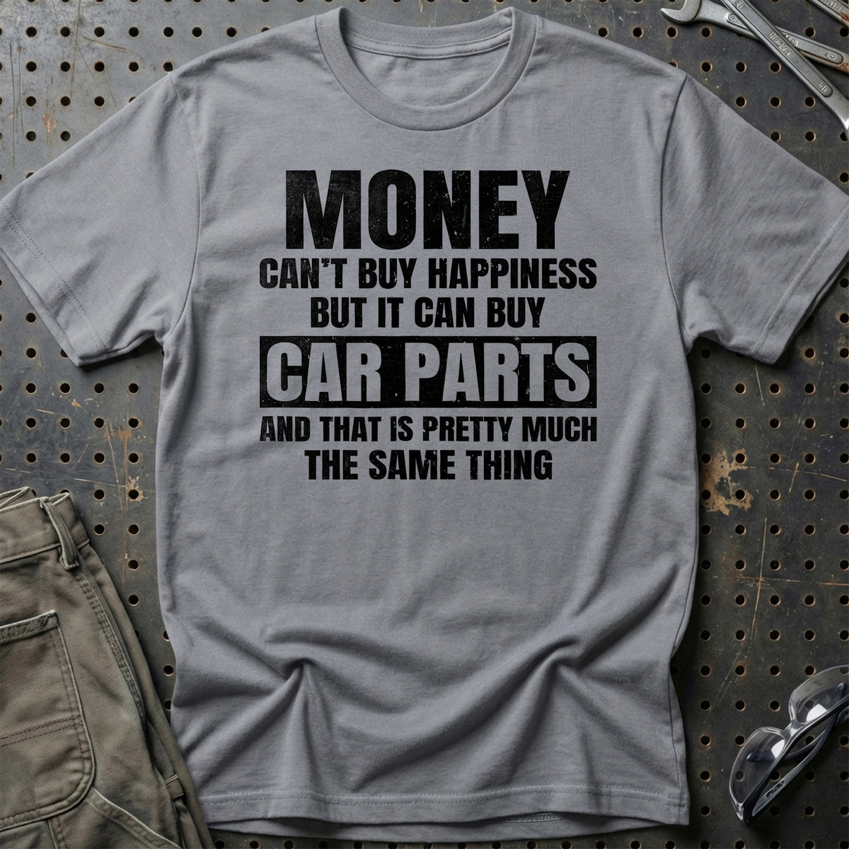 
Money can't buy happiness but it can buy car parts T-Shirt – Grå Sport