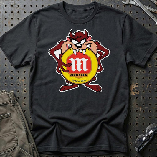 Montesa TAZ Unisex T-Shirt , Bomuld-Beklædning-Montesa-Sort-S-Garage Culture Shop- garage - man cave - merchandise