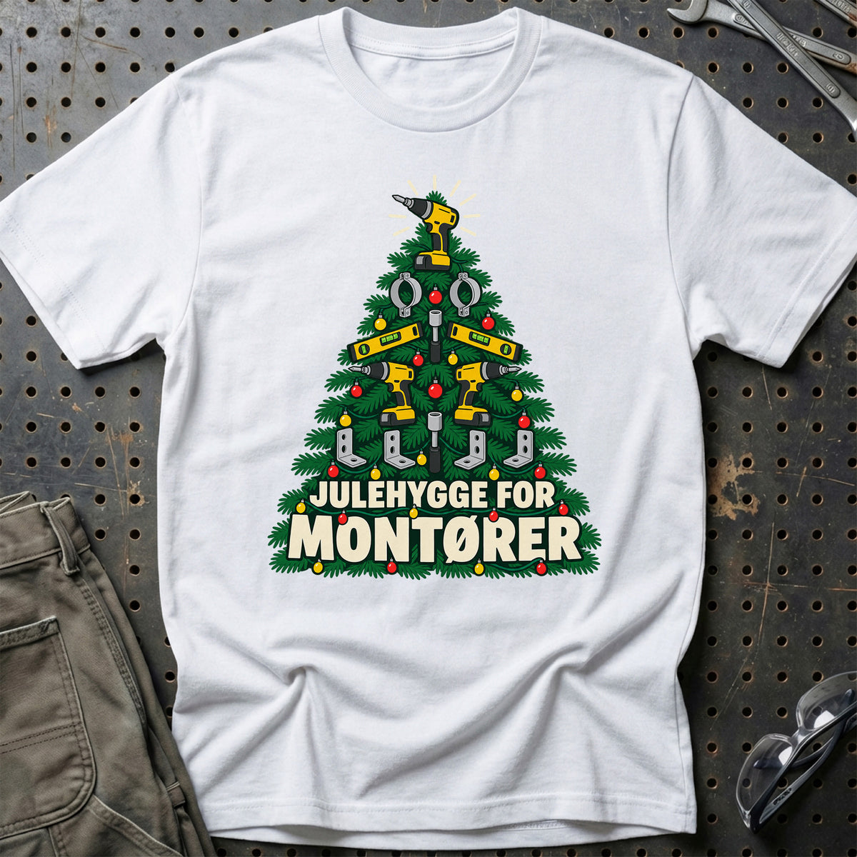 
Montør – Julehygge – Unisex T-Shirt – Hvid