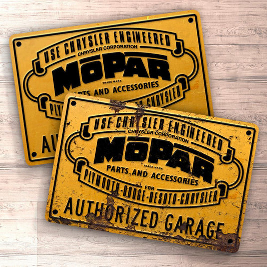 Mopar Autorized Garage Skilte, Musemåtte, Dørmåtte , Plakat-Skilte-Mopar-Garage Culture Shop- garage - man cave - merchandise