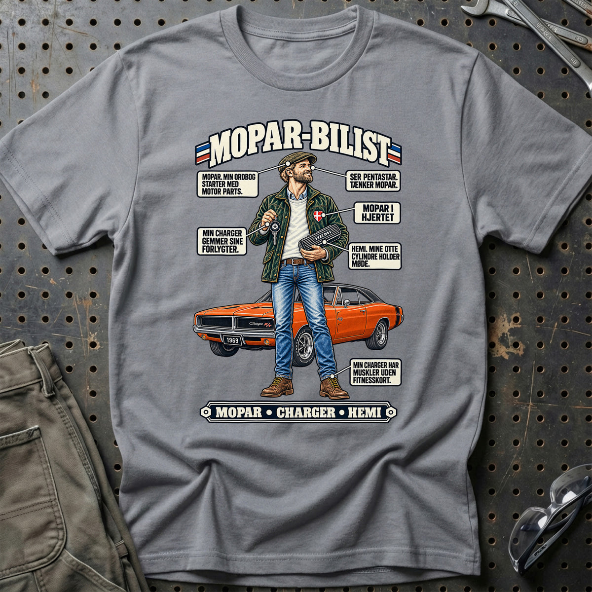 
Mopar-Bilist T-Shirt – Grå Sport