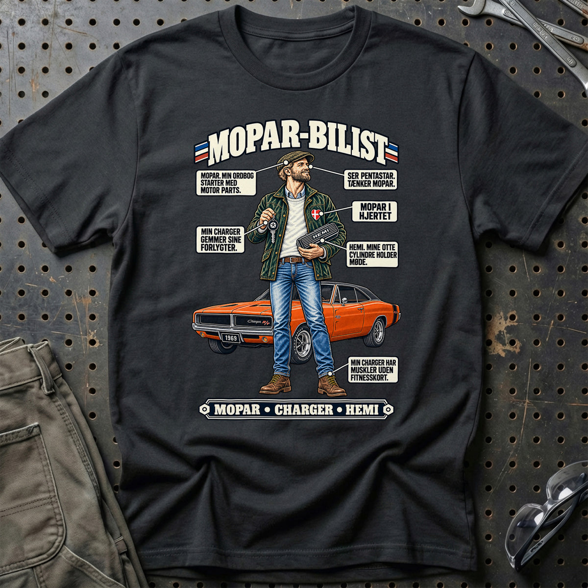 
Mopar-Bilist T-Shirt – Sort