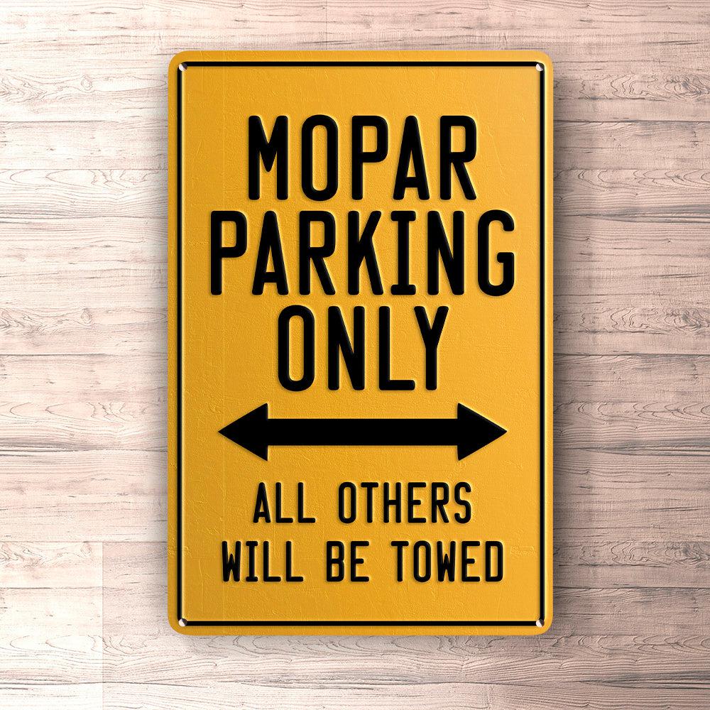 Mopar Parking Only Skilte, Musemåtte, Dørmåtte , Plakat-Parking skilte-Mopar-Garage Culture Shop- garage - man cave - merchandise