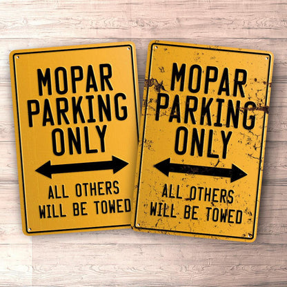 Mopar Parking Only Skilte, Musemåtte, Dørmåtte , Plakat-Parking skilte-Mopar-Garage Culture Shop- garage - man cave - merchandise