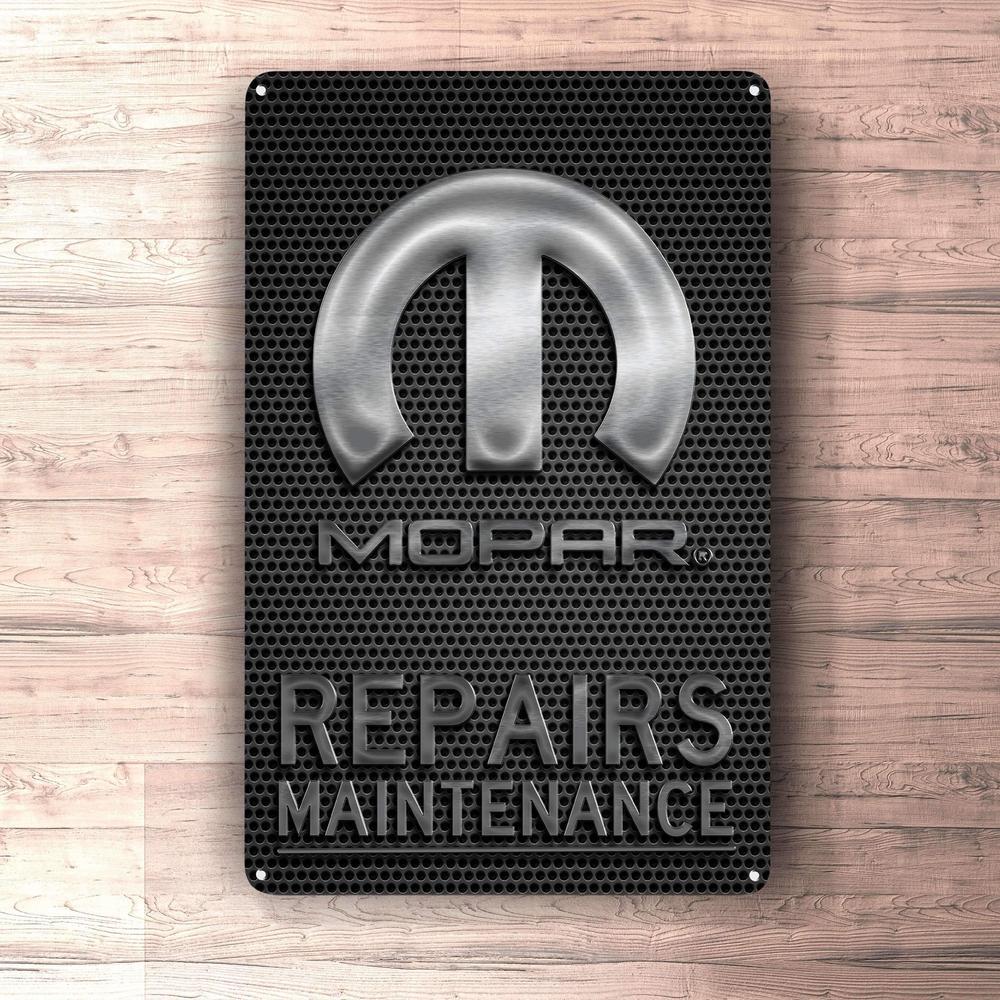 Mopar Repairs Maintenance Skilte, Musemåtte, Dørmåtte , Plakat-Skilte-Mopar-Garage Culture Shop- garage - man cave - merchandise
