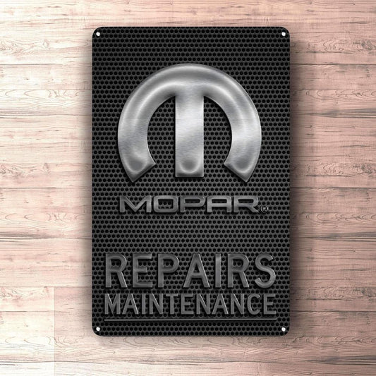 Mopar Repairs Maintenance Skilte, Musemåtte, Dørmåtte , Plakat-Skilte-Mopar-Garage Culture Shop- garage - man cave - merchandise