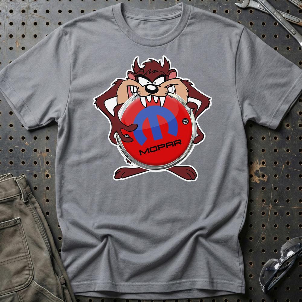 Mopar TAZ Unisex T-Shirt , Bomuld-Beklædning-Mopar-Grå Sport-S-Garage Culture Shop- garage - man cave - merchandise