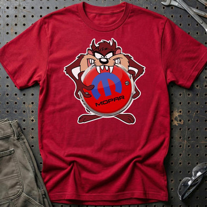 Mopar TAZ Unisex T-Shirt , Bomuld-Beklædning-Mopar-Rød-S-Garage Culture Shop- garage - man cave - merchandise
