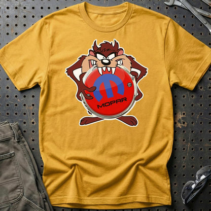 Mopar TAZ Unisex T-Shirt , Bomuld-Beklædning-Mopar-Guld-S-Garage Culture Shop- garage - man cave - merchandise