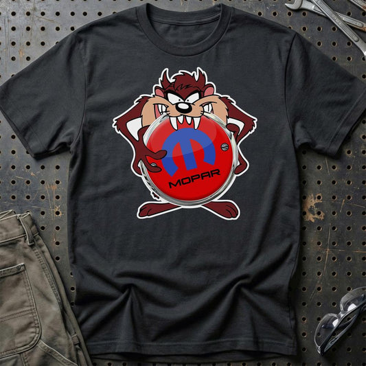 Mopar TAZ Unisex T-Shirt , Bomuld-Beklædning-Mopar-Sort-S-Garage Culture Shop- garage - man cave - merchandise