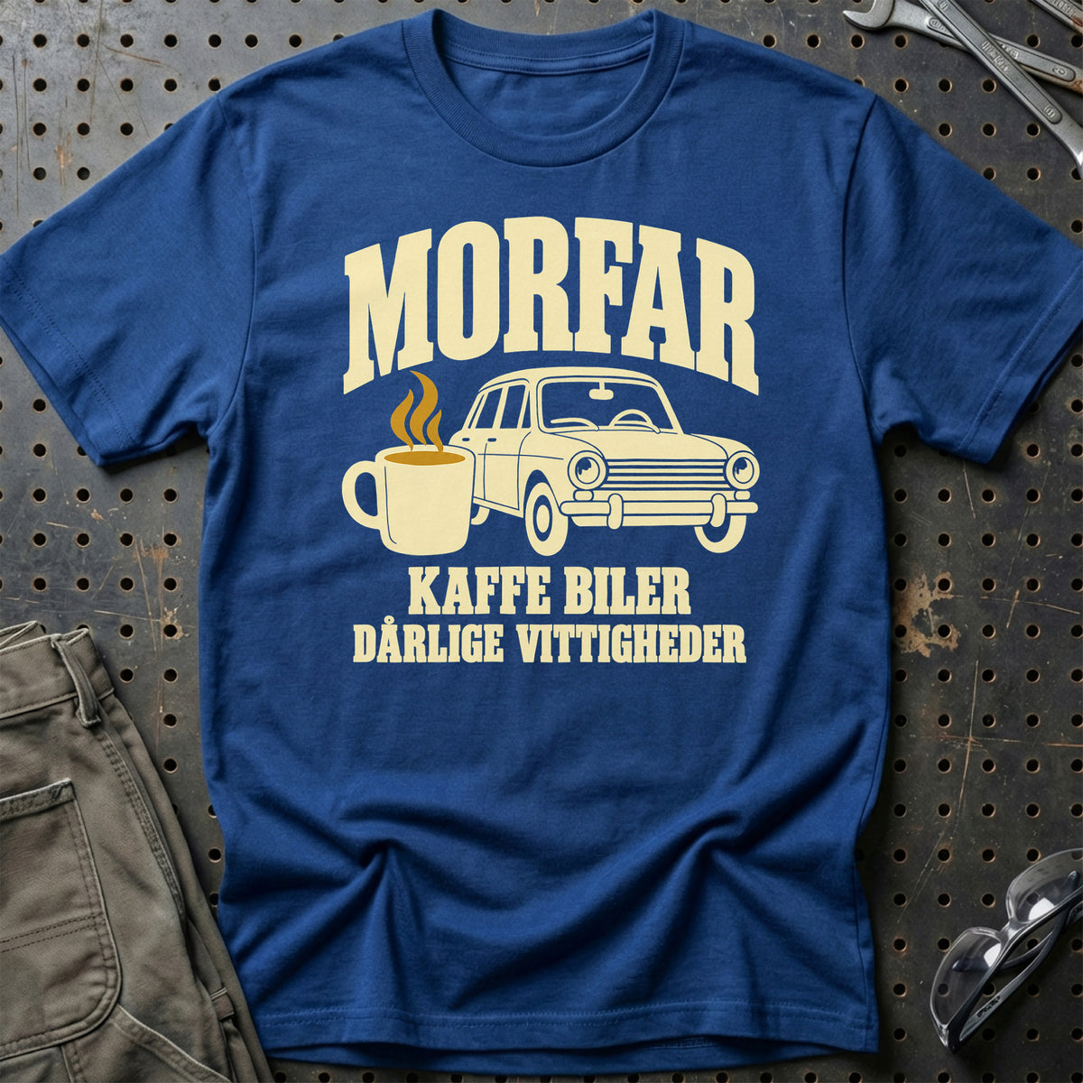 
Produktbillede af Morfar kaffe biler dårlige vittigheder T-Shirt