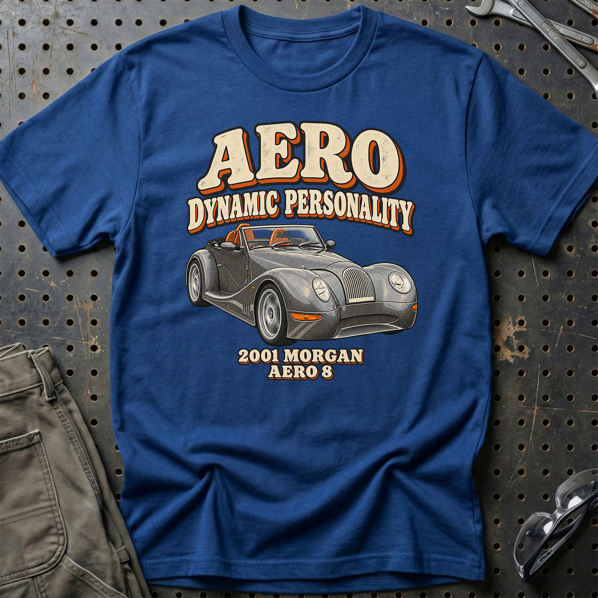 
Morgan Aero 8 2001 – Aero Dynamic Personality T-Shirt – Blå Royal