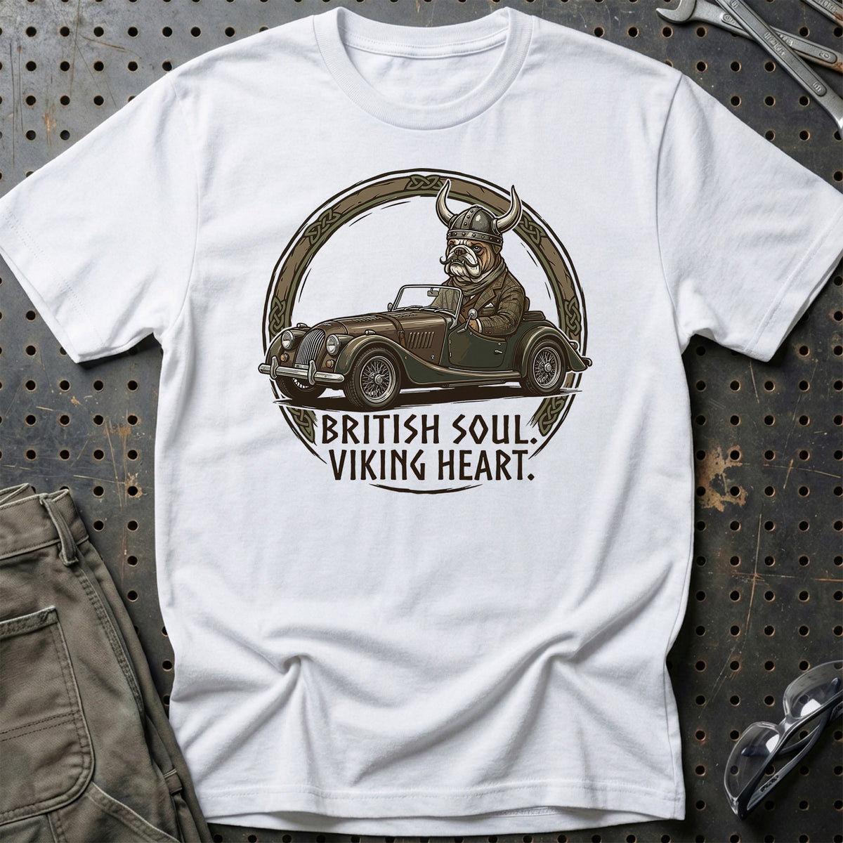 
Morgan British Soul Viking Heart Unisex T-Shirt – Hvid – print foran