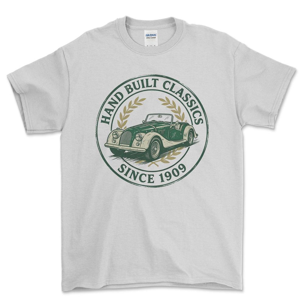Morgan Hand Built Classics T-Shirt-Beklædning-Morgan-Hvid-S-Garage Culture Shop- garage - man cave - merchandise