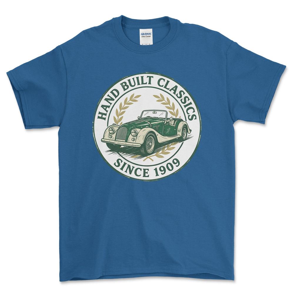 Morgan Hand Built Classics T-Shirt-Beklædning-Morgan-Blå Royal-S-Garage Culture Shop- garage - man cave - merchandise