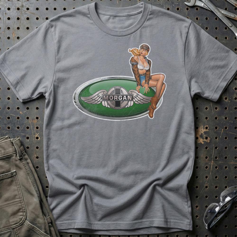 Morgan Pinup T-Shirt-Beklædning-Morgan-Grå Sport-S-Garage Culture Shop- garage - man cave - merchandise