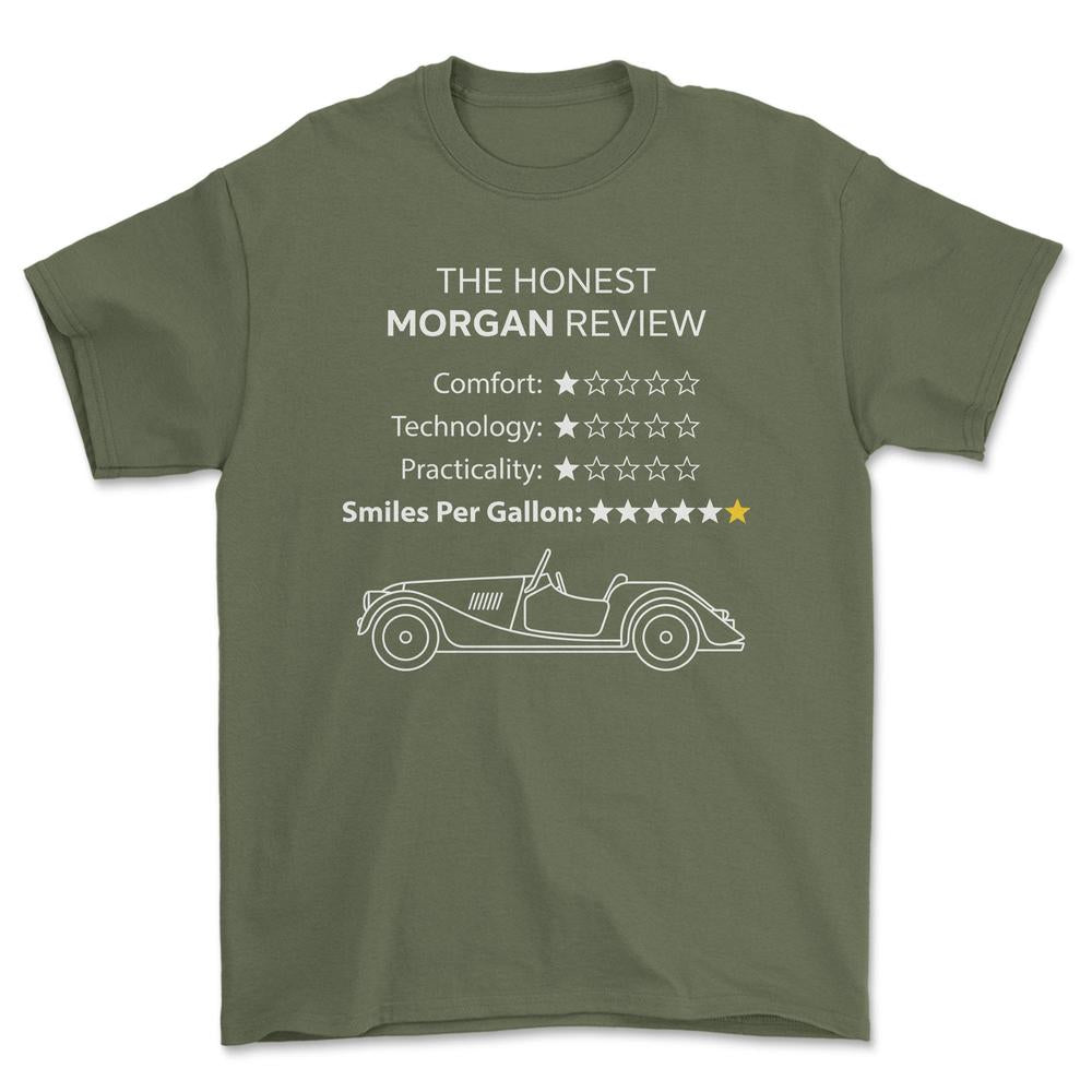Morgan Review T-Shirt-Beklædning-Morgan-Grøn Militær-S-Garage Culture Shop- garage - man cave - merchandise
