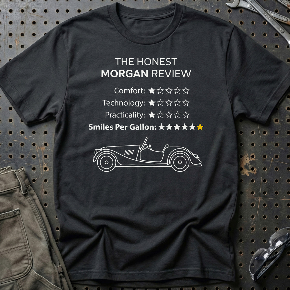 
Morgan Review Unisex T-Shirt – Sort – print foran