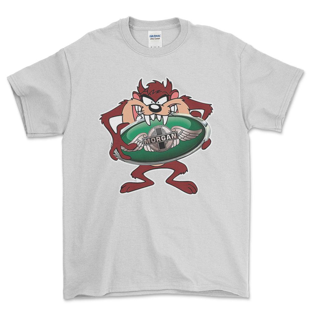 Morgan TAZ Unisex T-Shirt , Bomuld-Beklædning-Morgan-Hvid-S-Forside-Garage Culture Shop- garage - man cave - merchandise