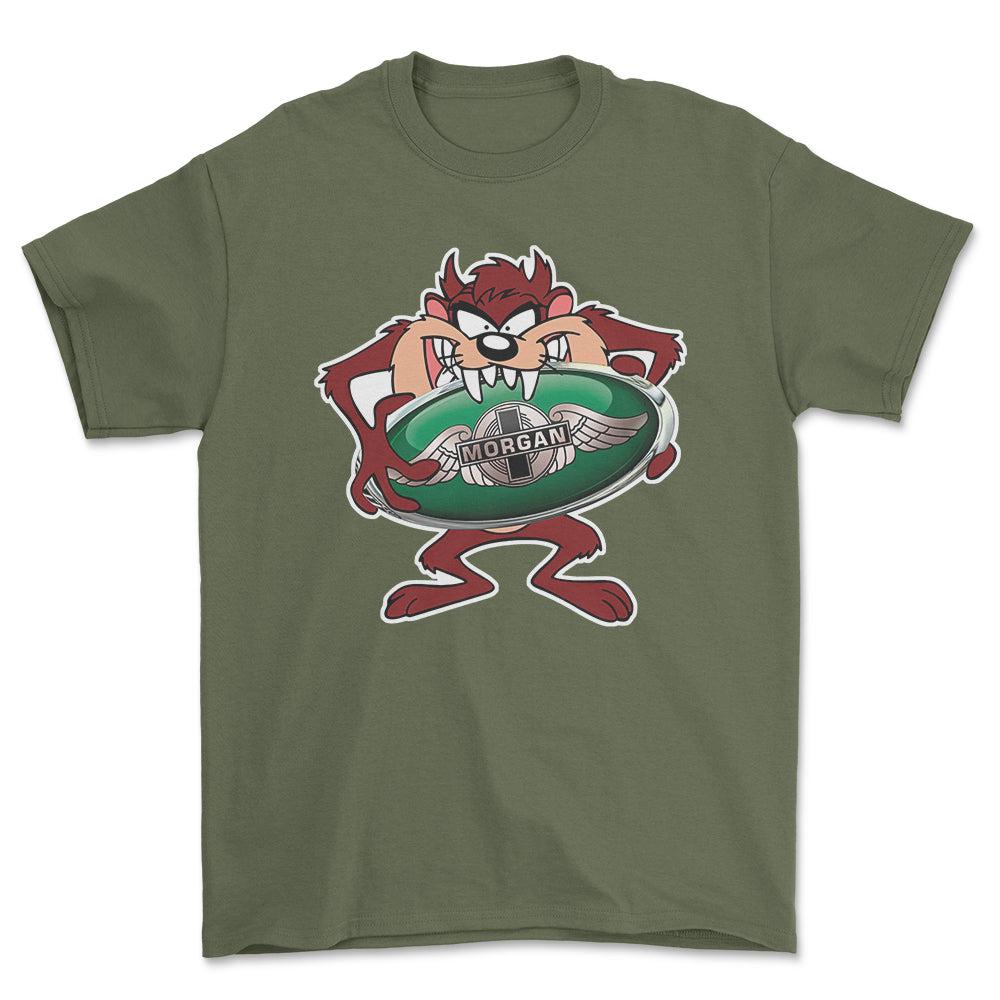 Morgan TAZ Unisex T-Shirt , Bomuld-Beklædning-Morgan-Grøn Militær-S-Forside-Garage Culture Shop- garage - man cave - merchandise
