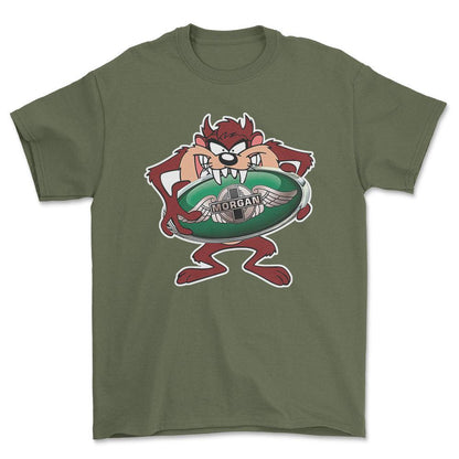 Morgan TAZ Unisex T-Shirt , Bomuld-Beklædning-Morgan-Grøn Militær-S-Forside-Garage Culture Shop- garage - man cave - merchandise