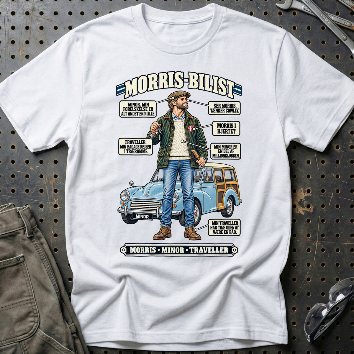 
Morris-Bilist T-Shirt – Hvid