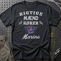 Morris Marina Rigtige Mænd Kører T-Shirt-Beklædning-Morris-Sort-S-Garage Culture Shop- garage - man cave - merchandise