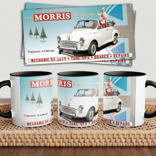 Morris Minor "To Toner" Vintage Keramisk Krus-Krus-Morris-Garage Culture Shop- garage - man cave - merchandise