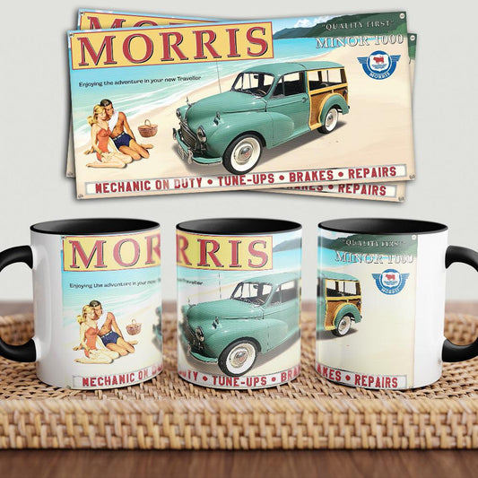 Morris Minor "To Toner" Vintage Keramisk Krus-Krus-Morris-Garage Culture Shop- garage - man cave - merchandise