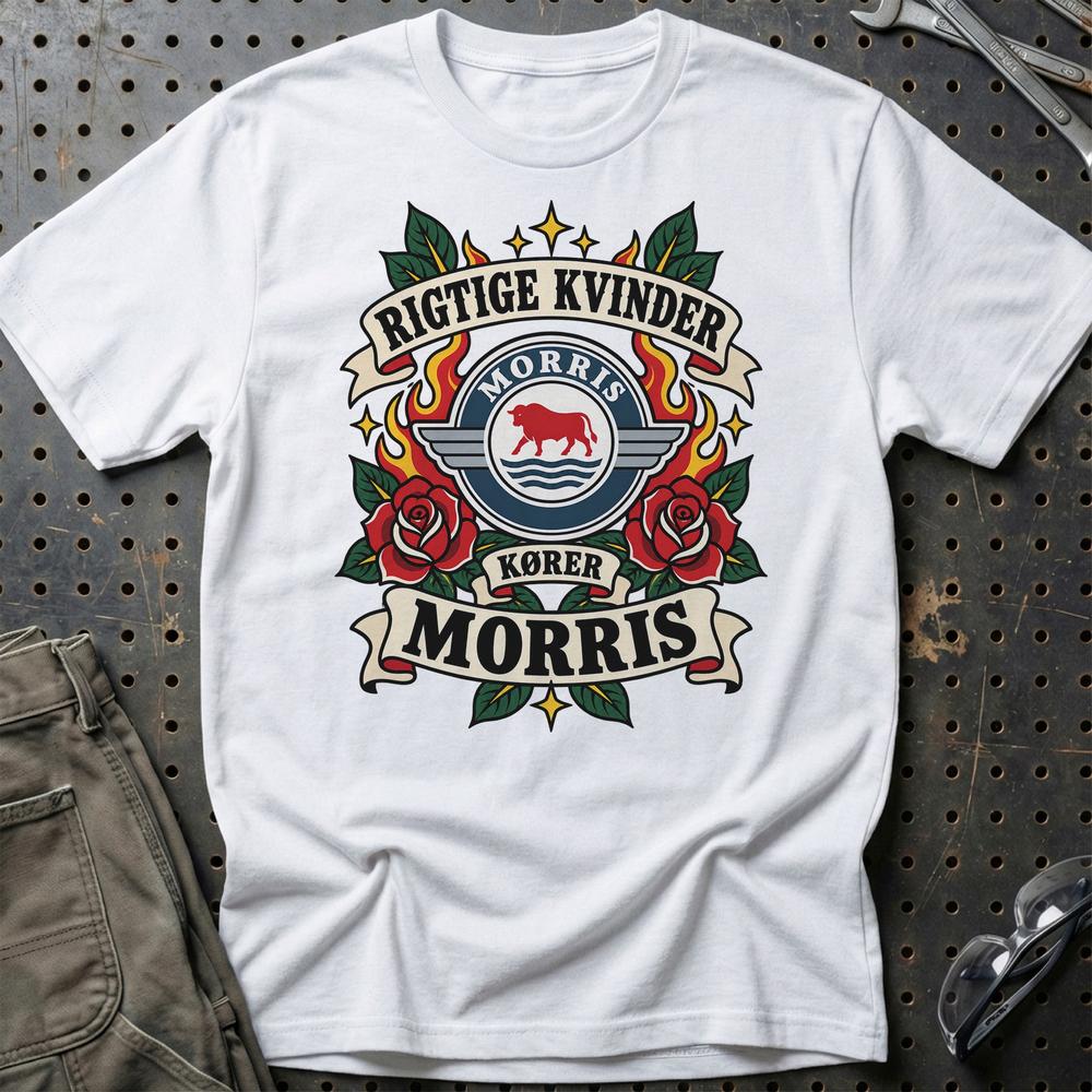 
Produktbillede af Morris Rigtige Kvinder Kører – Roser og Flammer T-Shirt