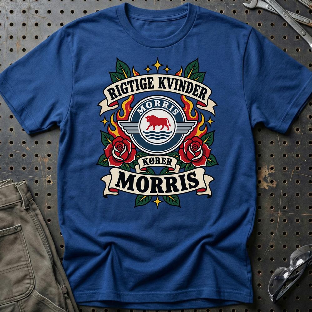 
Produktbillede af Morris Rigtige Kvinder Kører – Roser og Flammer T-Shirt