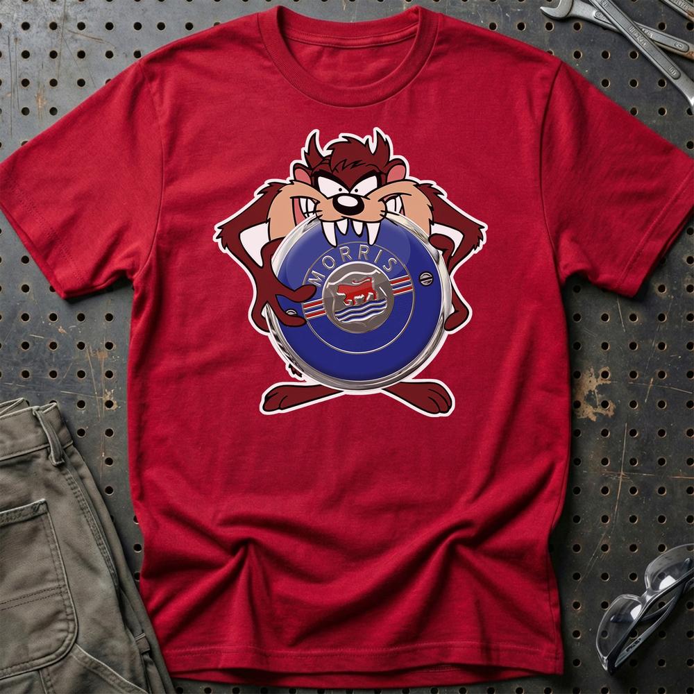 Morris TAZ T-Shirt-Beklædning-Morris-Rød-S-Garage Culture Shop- garage - man cave - merchandise