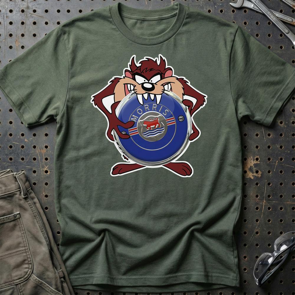 Morris TAZ T-Shirt-Beklædning-Morris-Grøn Militær-S-Garage Culture Shop- garage - man cave - merchandise