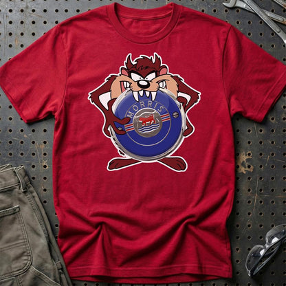 Morris TAZ Unisex T-Shirt , Bomuld-Beklædning-Morris-Rød-S-Garage Culture Shop- garage - man cave - merchandise