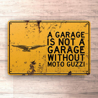 Moto Guzzi A Garage Is Not A Garage Without Ktm Skilte, Musemåtte, Dørmåtte , Plakat-Skilte-Moto Guzzi-Garage Culture Shop- garage - man cave - merchandise