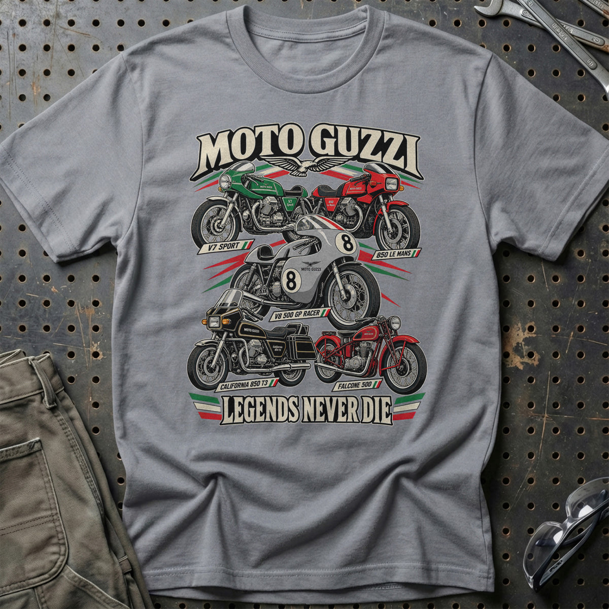 
Produktbillede af Moto Guzzi Legends Never Die T-Shirt