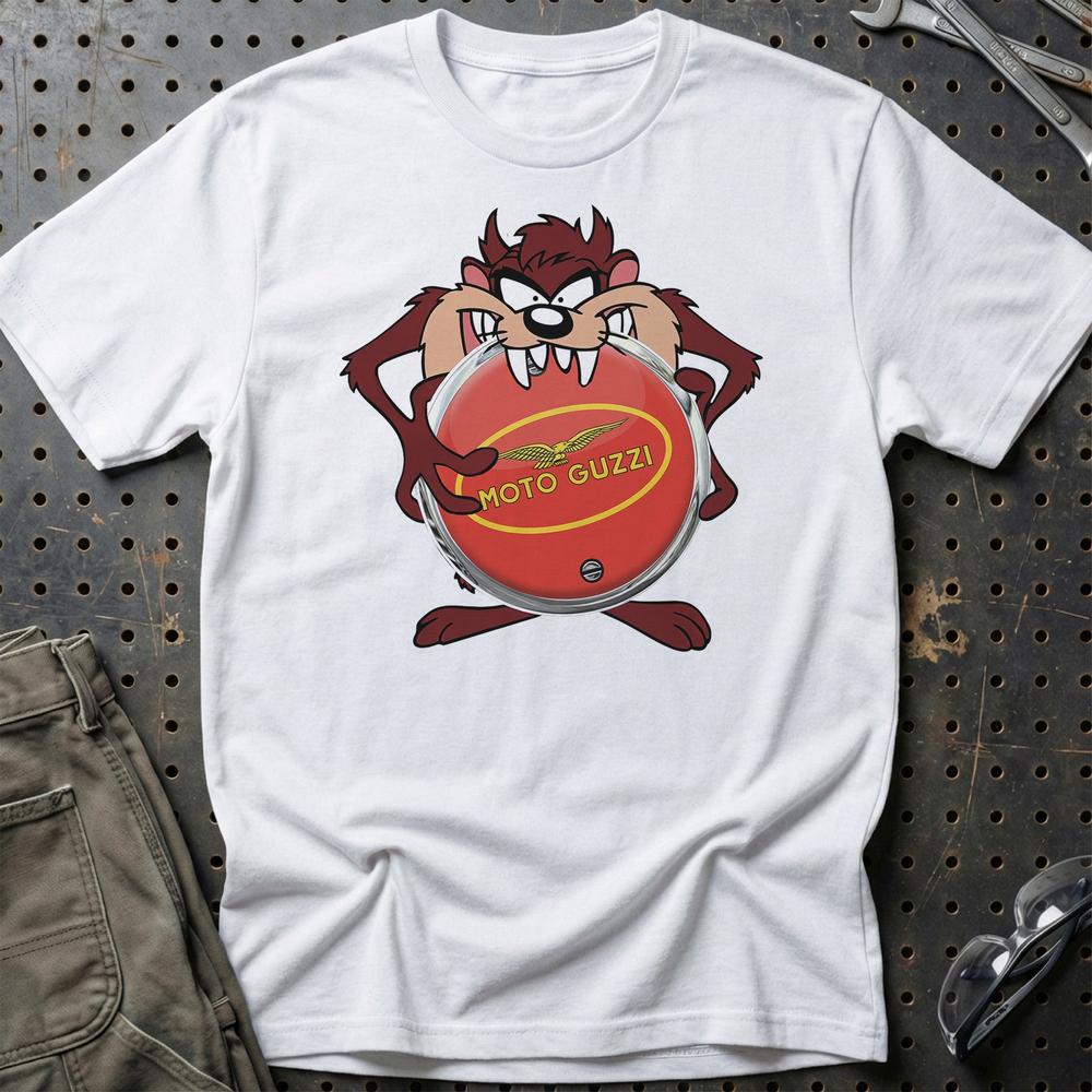 Moto Guzzi TAZ T-Shirt-Beklædning-Moto Guzzi-Hvid-S-Garage Culture Shop- garage - man cave - merchandise
